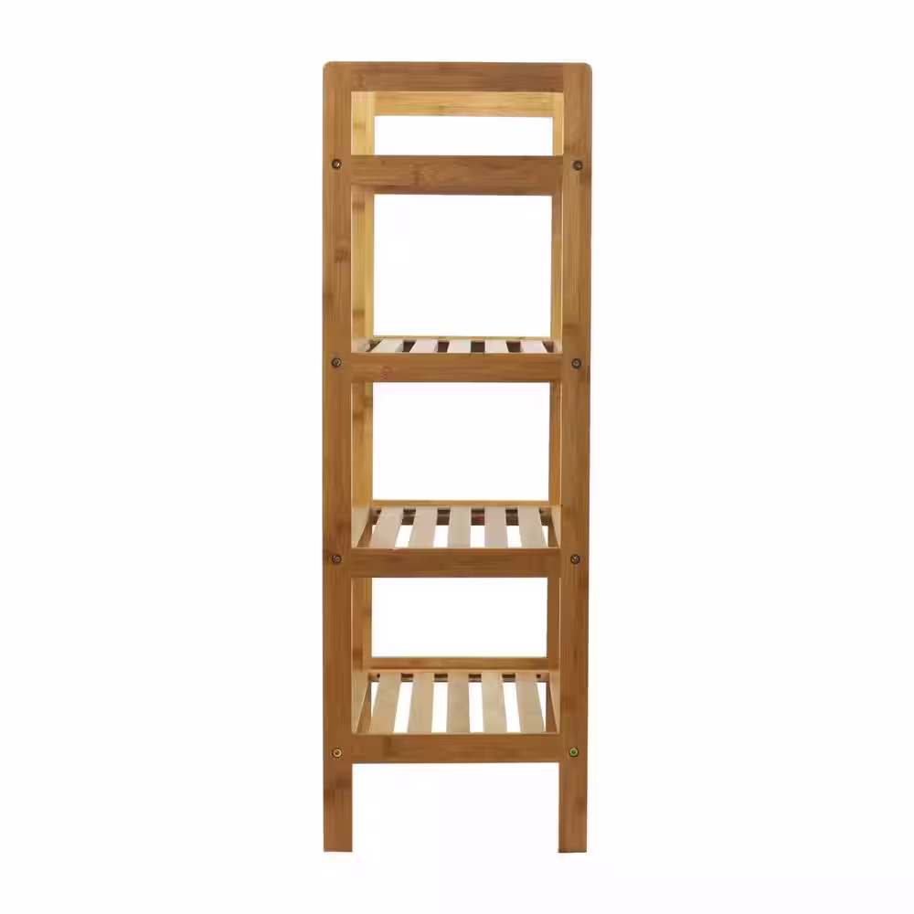 Oceanstar 31.35 in. H 16-Pair 4-Tier Wood Bamboo Shoe Rack