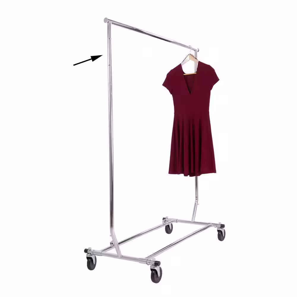 Econoco Chrome Steel Clothes Rack 1.25 in. W x 6 in. H