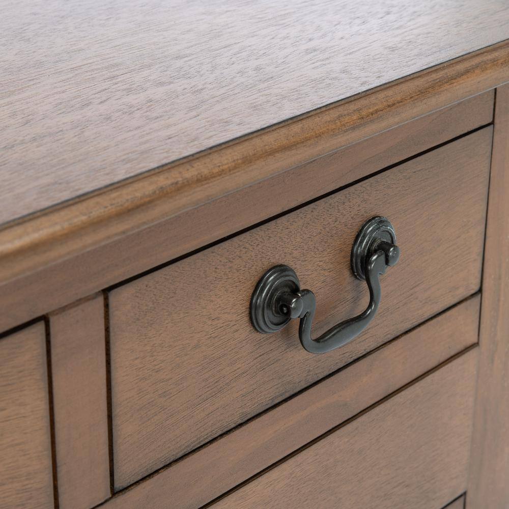 SAFAVIEH Athena 3-Drawer Brown Wood Console Table