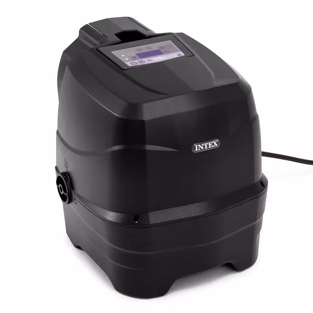 INTEX PureSpa Plus Greystone 6-Person Inflatable Square Hot Tub Spa, 94 in. x 28 in.