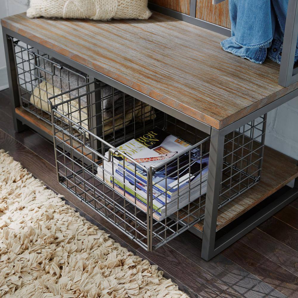 HOMESTYLES Barnside Metro Driftwood Gray Hall Tree