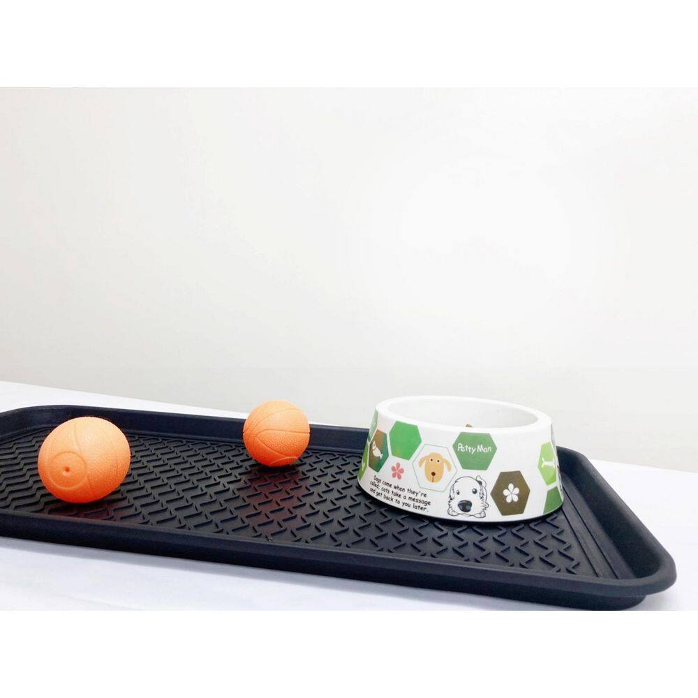 Ottomanson Black 15 in. x 30 in. Polypropylene Utility Boot Tray