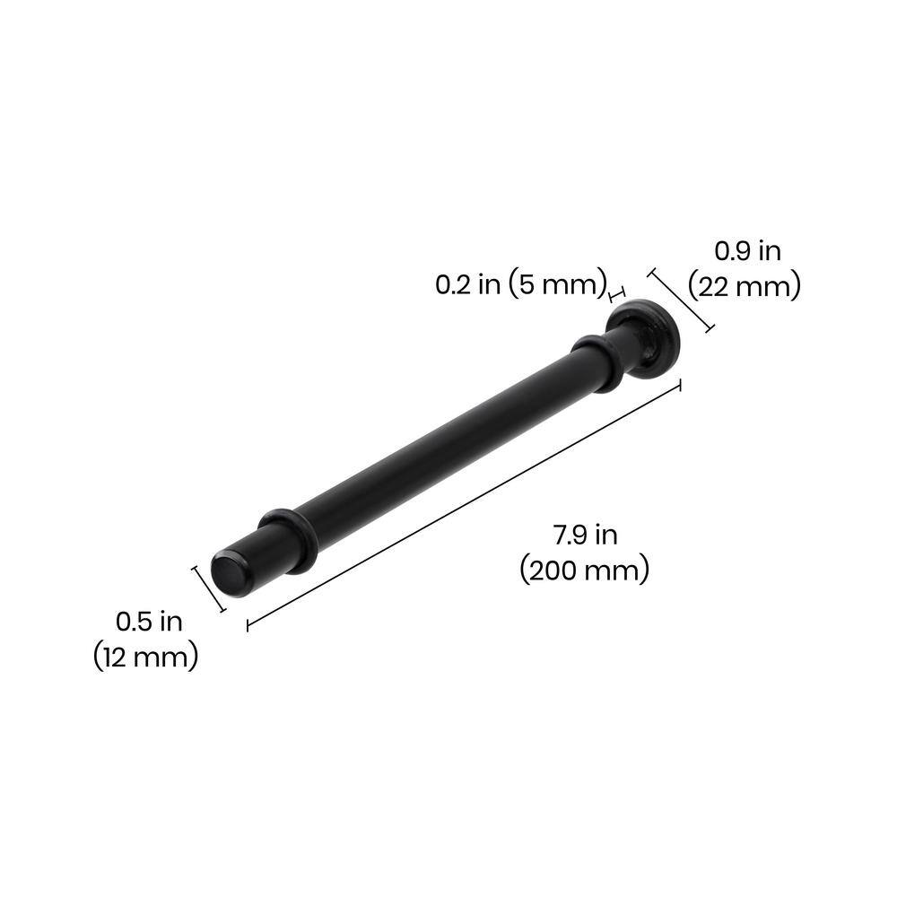 Dolle ATLAS 7.9 in. Black Steel Shelf Bracket (2-Pack)