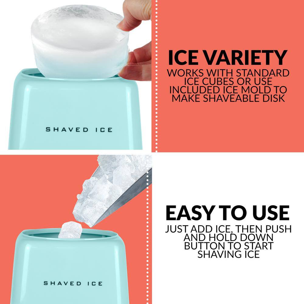 Nostalgia 4.0 lb. 24 oz. Electric Shaved Ice and Snow Cone Machine in Aqua