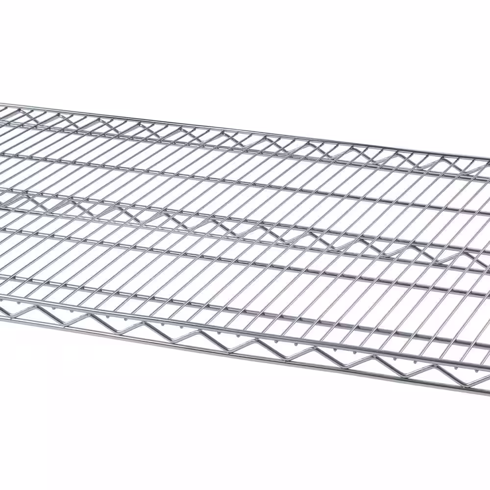 TRINITY 20-Pack Chrome 5-Tier Rolling Heavy Duty Steel Wire Shelving Unit (60 in. W x 77 in. H x 24 in. D)