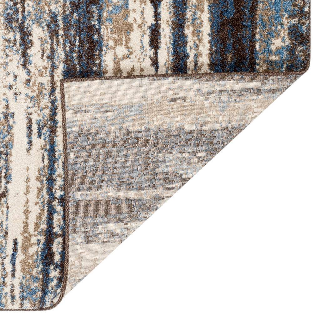 SAFAVIEH Retro Cream/Blue 2 ft. x 13 ft. Striped Runner Rug