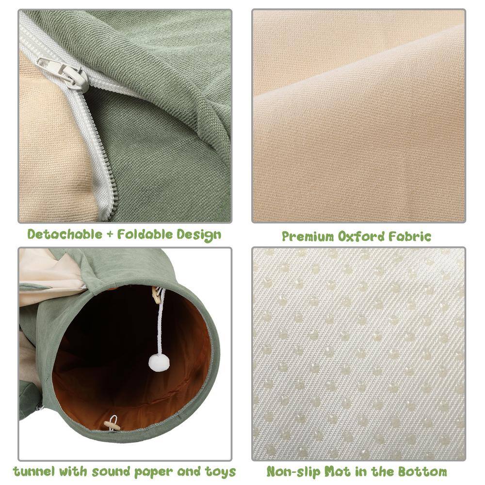 COZIWOW Cat Tunnel Washable Cat Bed