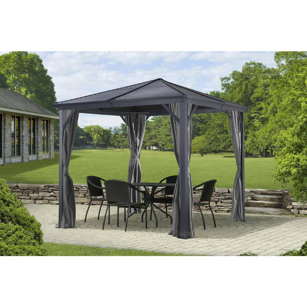 Sojag Ventura 8 ft. x 8 ft. Grey Polyester Curtains