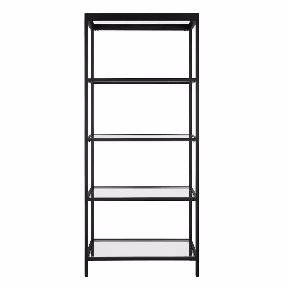 Meyer&Cross Alexis 70 in. Blackened Bronze 4-Shelf Standard Bookcase