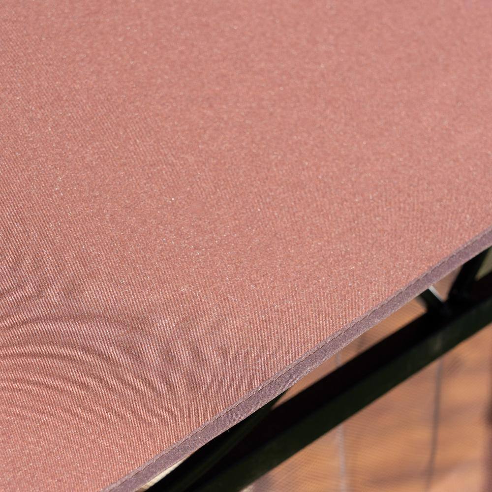 Noble House Duke 12.4 ft. x 12.4 ft. Brown Canopy Gazebo