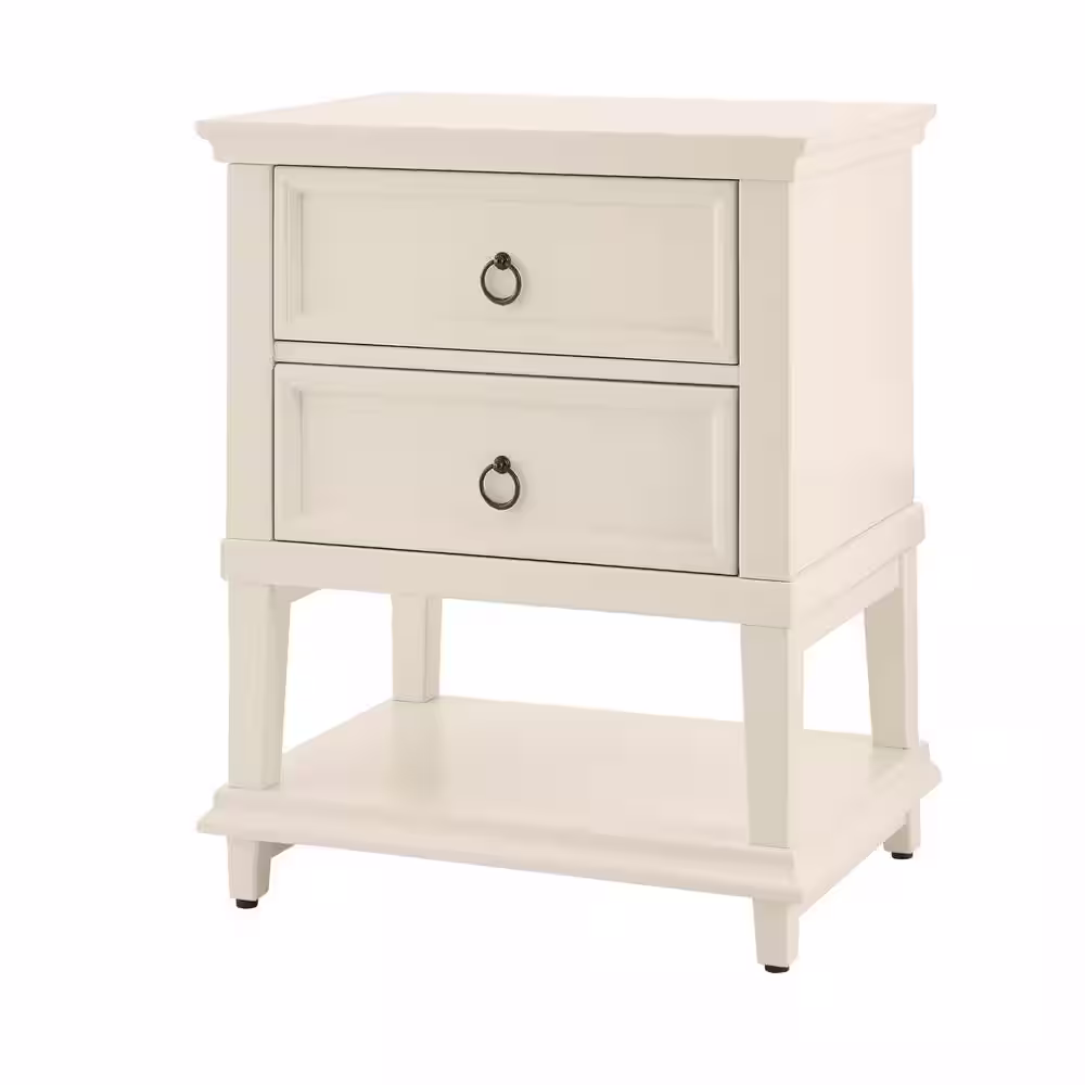 Home Decorators Collection Grantley Ivory 2-Drawer Nightstand (27 in. H x 22 in. W x 16.5 in. D)