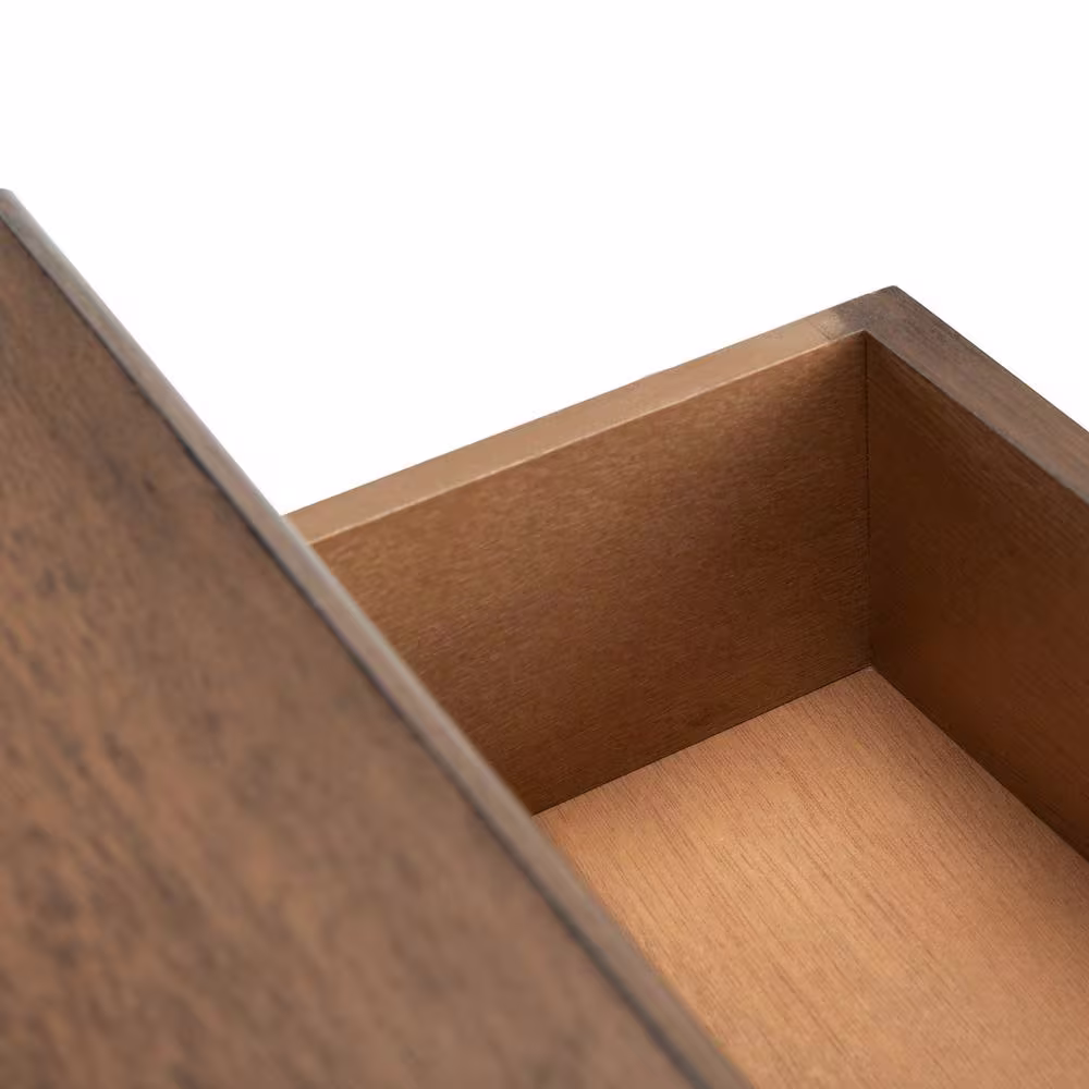 SAFAVIEH Athena 3-Drawer Brown Wood Console Table