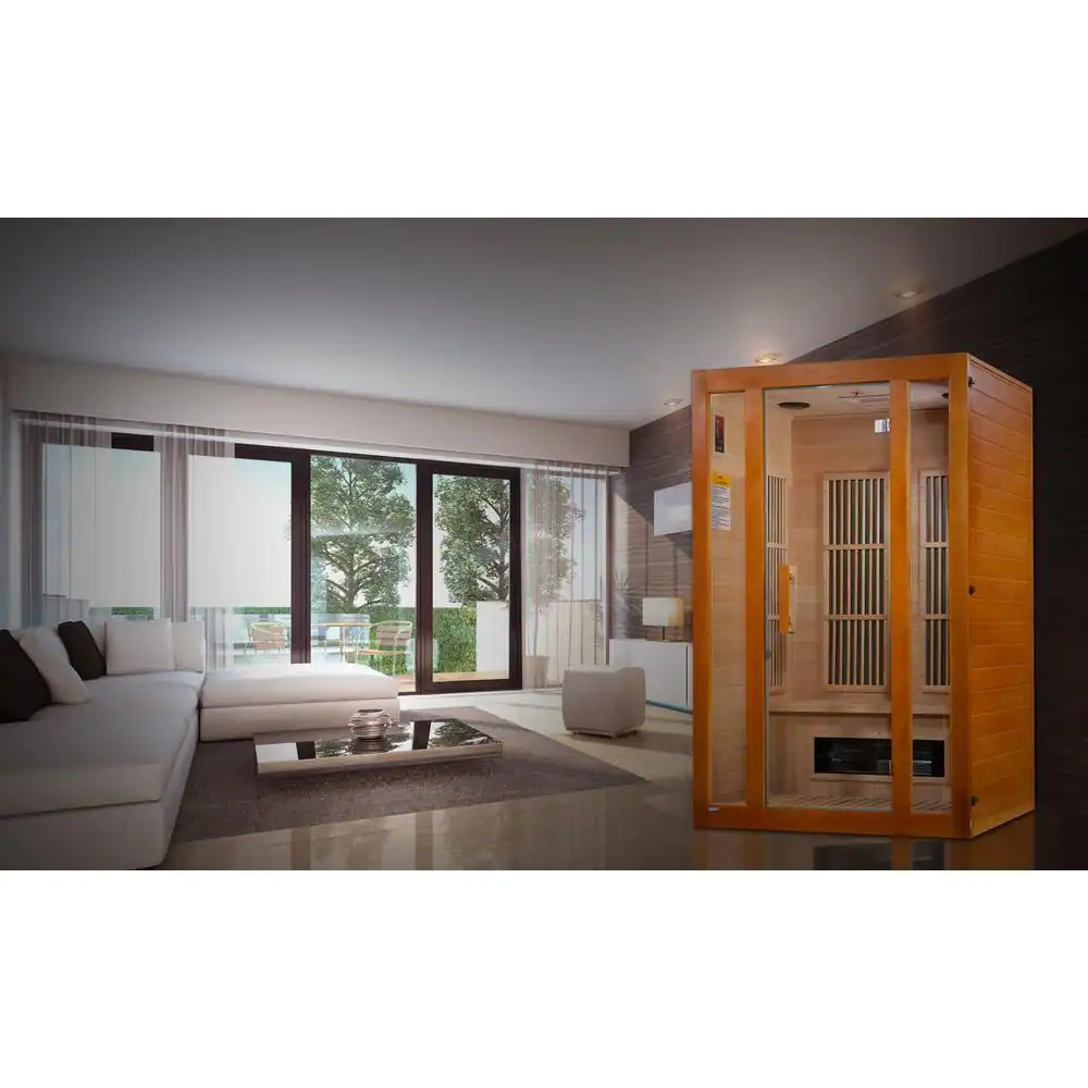 Maxxus Lifesauna Aspen Upgraded 2-Person Electric Infrared Sauna with 6 Dual Tech Infrared Heaters and Chromotherapy