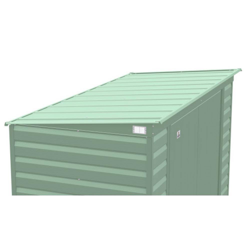 Arrow Select 10 ft. W x 4 ft. D Sage Green Metal Shed (35 sq. ft.)