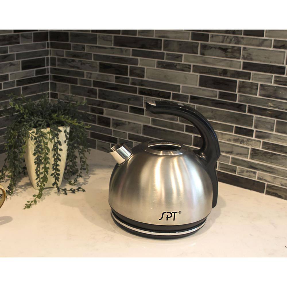 SPT 7.2-Cup Stainless Steel Cordless Electric Kettle with Temperature Control