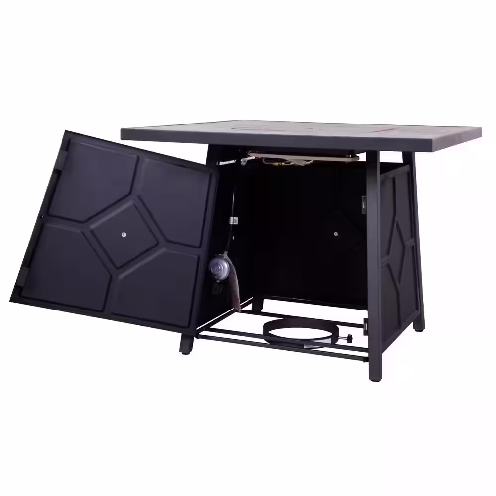 HeatMaxx 32 in. 40,000BTU Fire Pit Propane Gas Fire Pit Table Square Tabletop