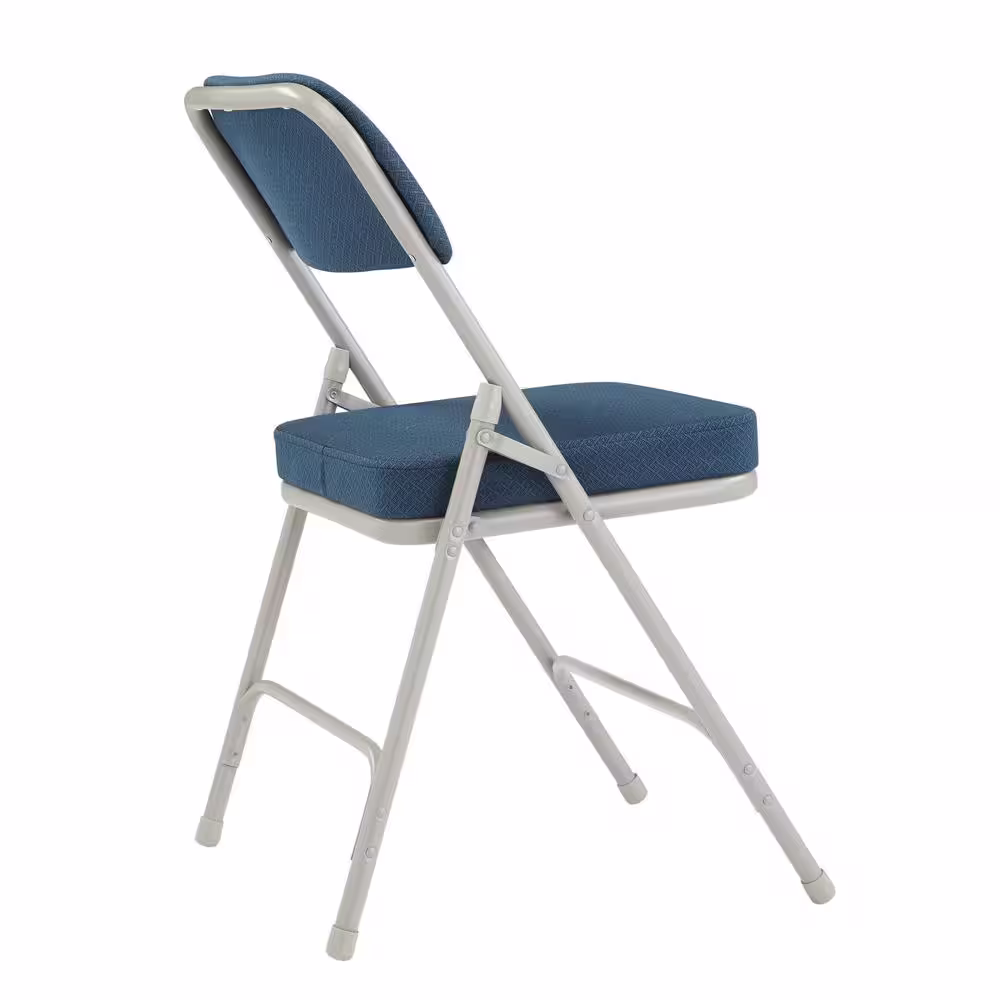 National Public Seating Navy Metal Frame Padded Seat Folding Chair (Set of 2)
