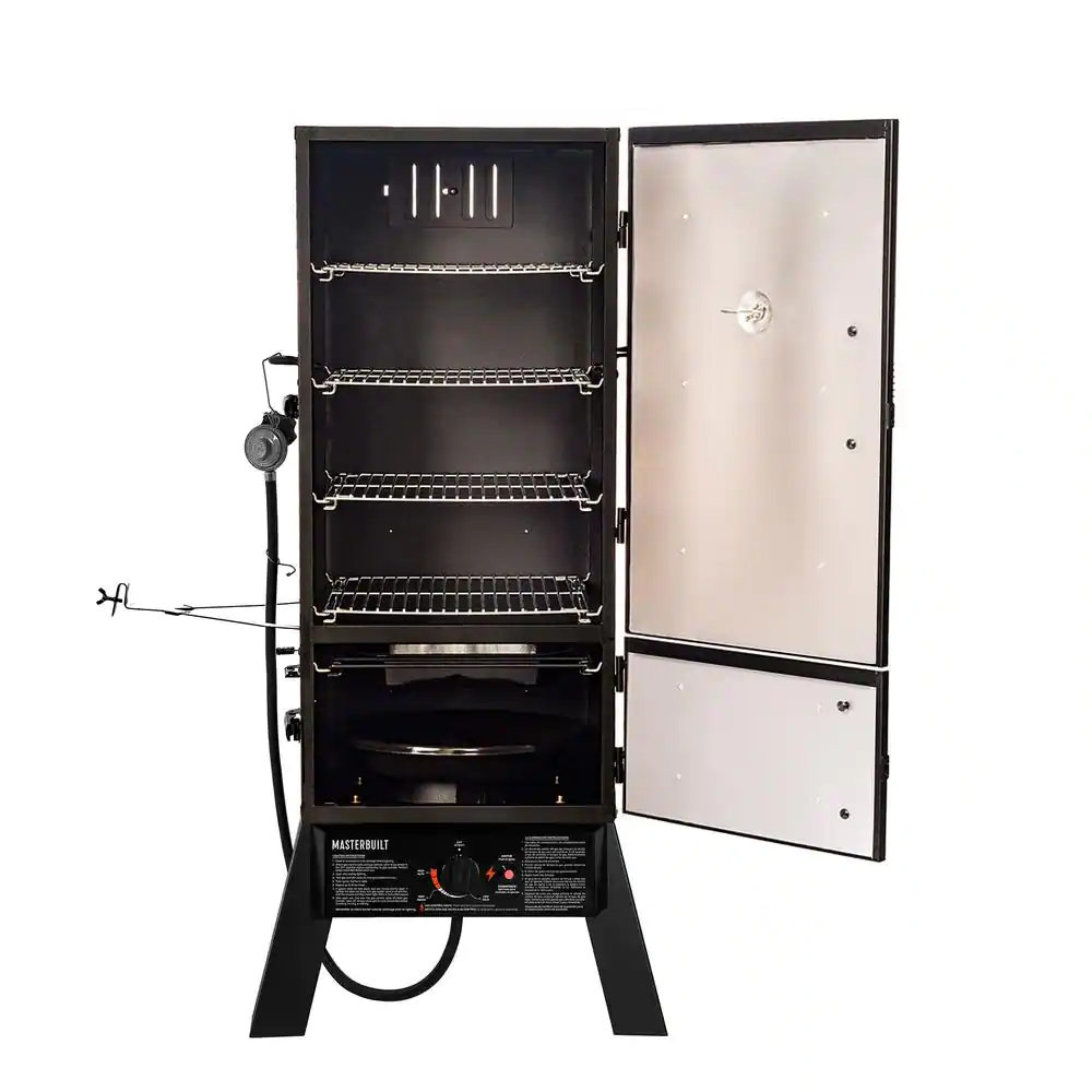 Masterbuilt 30 in. Dual Fuel Propane Gas and Charcoal Smoker in Black
