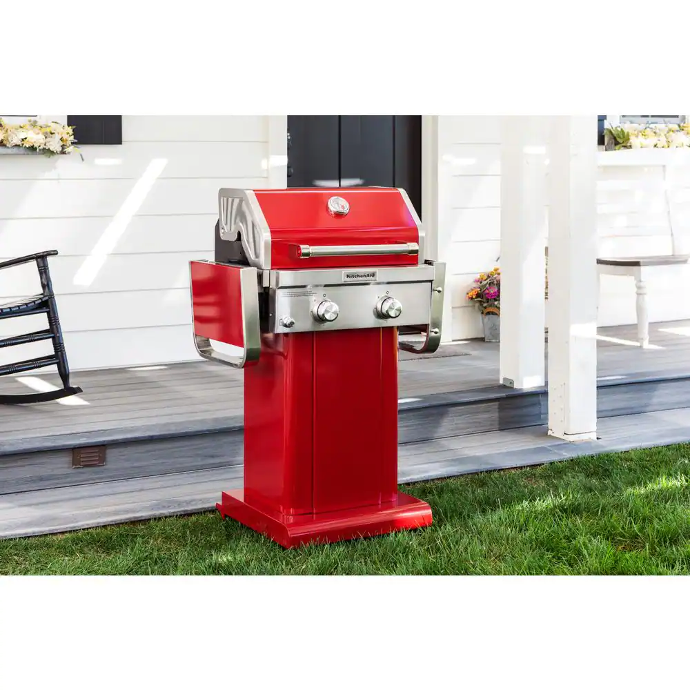 KitchenAid 2-Burner Propane Gas Grill in all Red