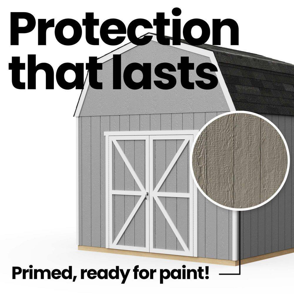 Handy Home Products Professionally Installed All Weather High Wind 145 12 ft. W x 16 ft. Wood Shed- Driftwood Grey Shingle (192 sq. ft.)