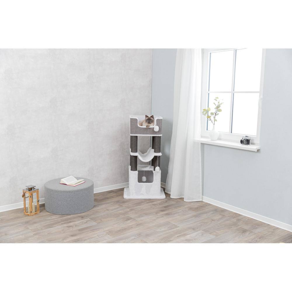 TRIXIE Cream/Gray Lucano Scratching Post Cat Tower
