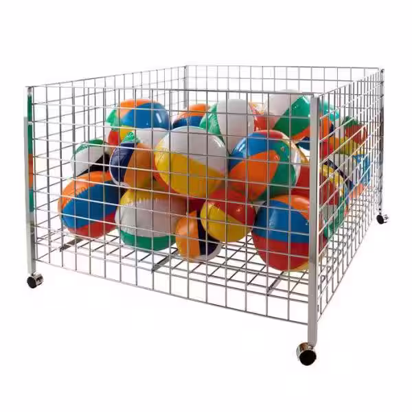 Econoco 32 in. H x 48 in. W x 48 in. D Chrome Metal Cube Storage Bin