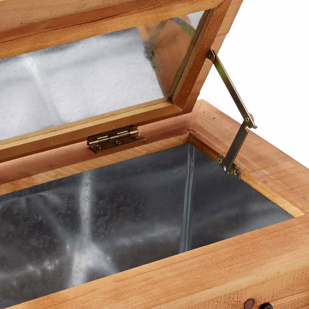 BACKYARD EXPRESSIONS PATIOÂ Â·Â HOMEÂ Â·Â GARDEN 45 Qt. Wooden Patio Cooler w/Mountain Emblem