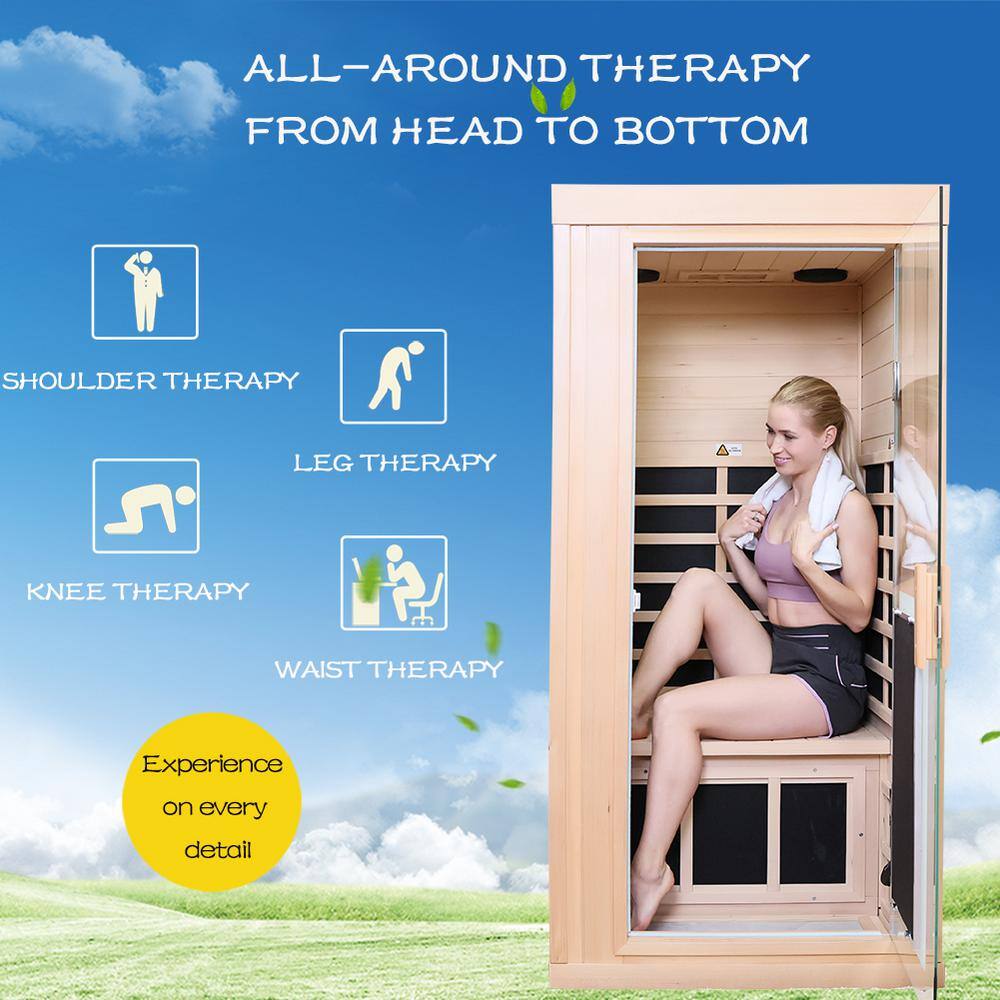 None 1-Person Sauna Room with Far Infrared Heating and Intelligent