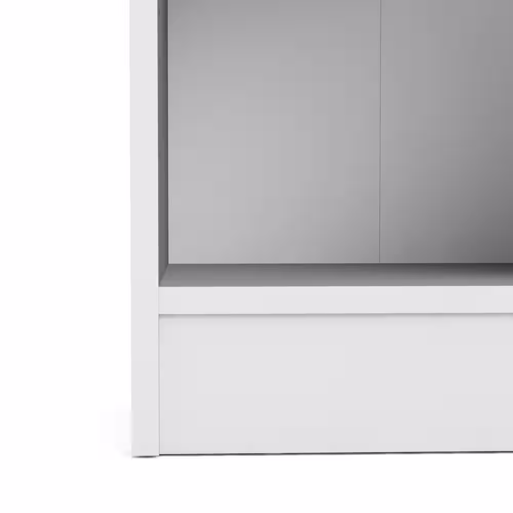 Tvilum Element 80 in. White Engineered Wood 5-Shelf Standard Bookcase