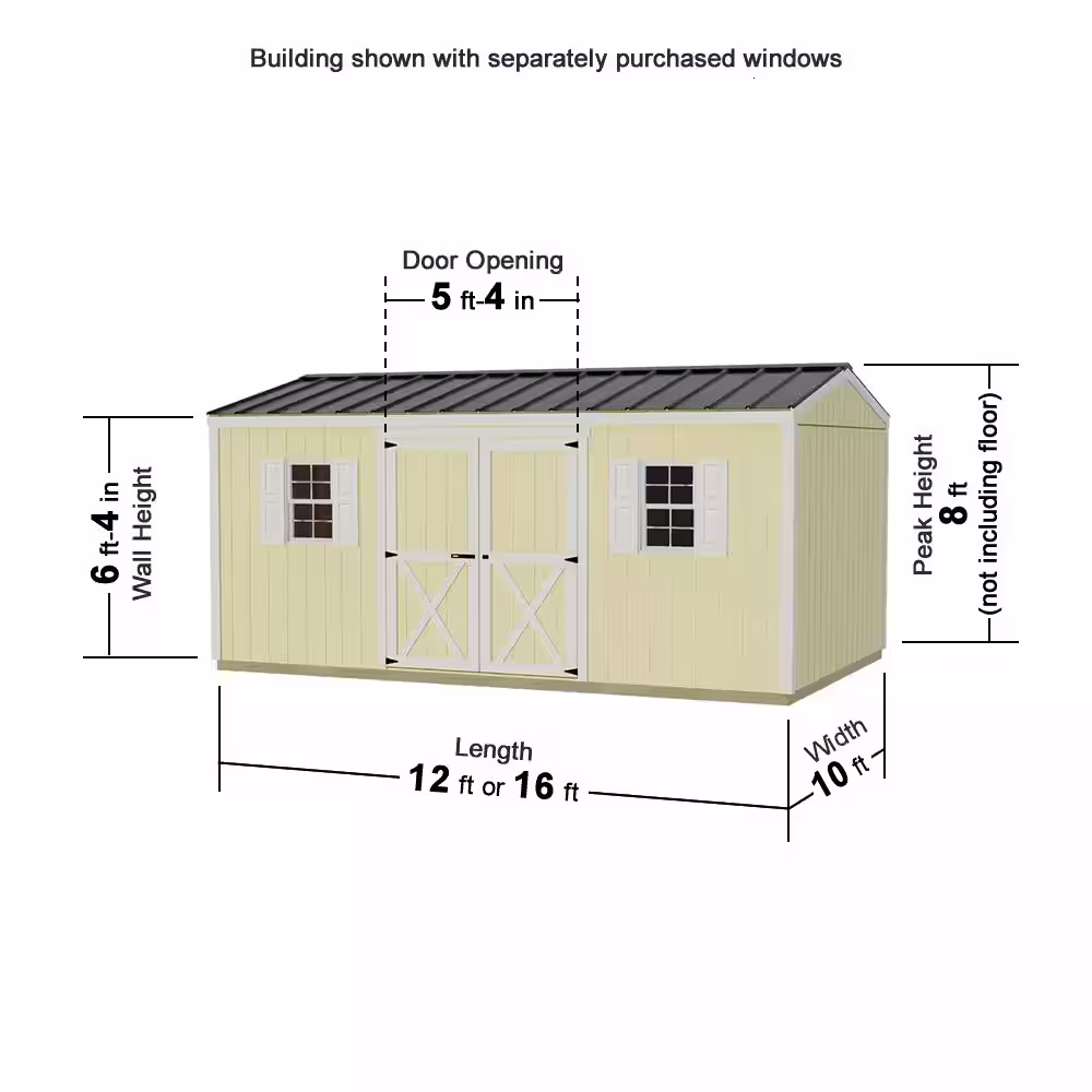 Best Barns Cypress 16 ft. x 10 ft. Wood Storage Shed Kit
