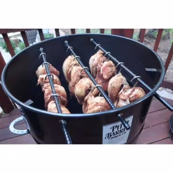 Pit Barrel Cooker 22.5 in. Pit Barrel Cooker PBX Charcoal Smoker Package Black