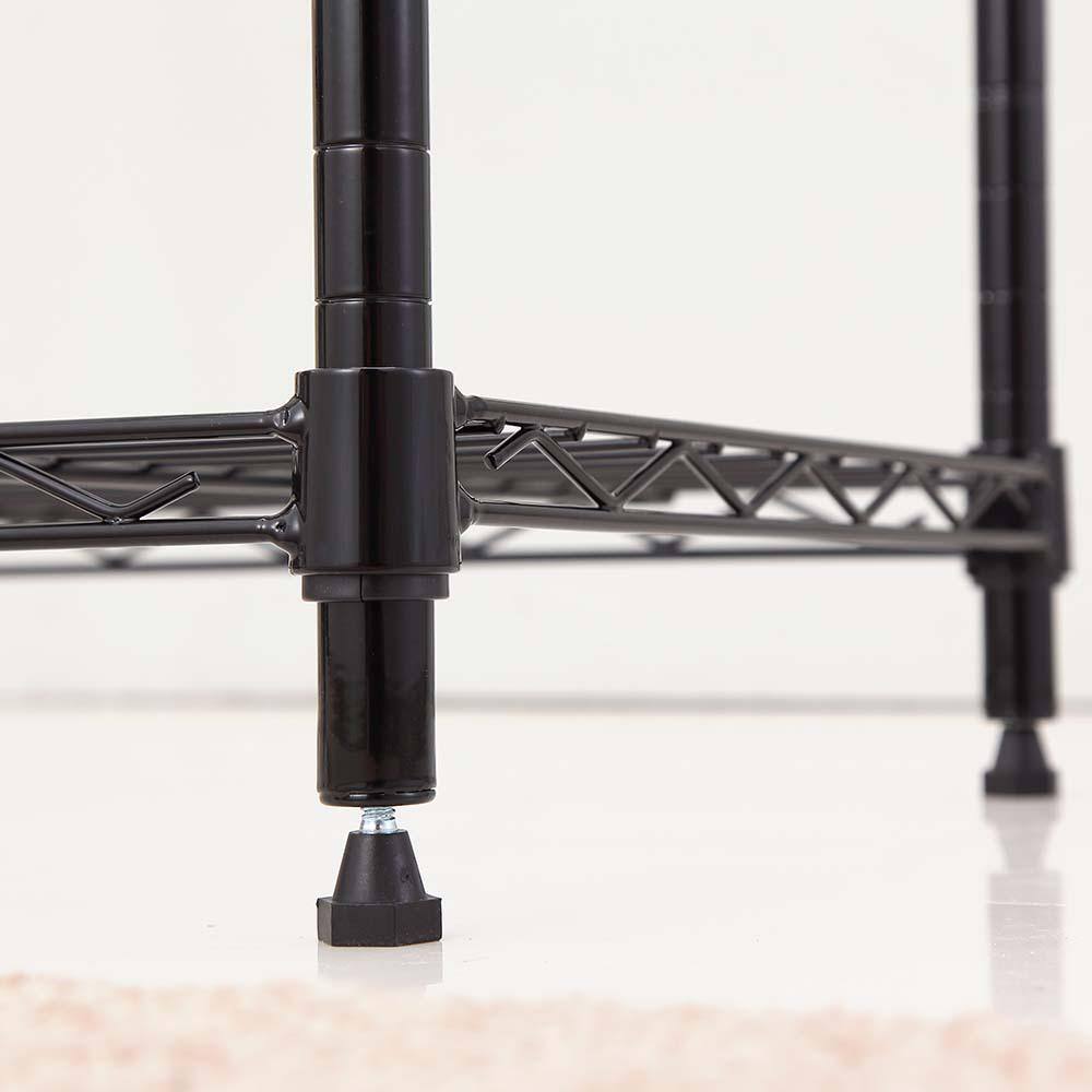 mzg 4-Tier Black Coating Utility Wire Shelving Unit (18 in. D x 36 in. W x 59 in. H)