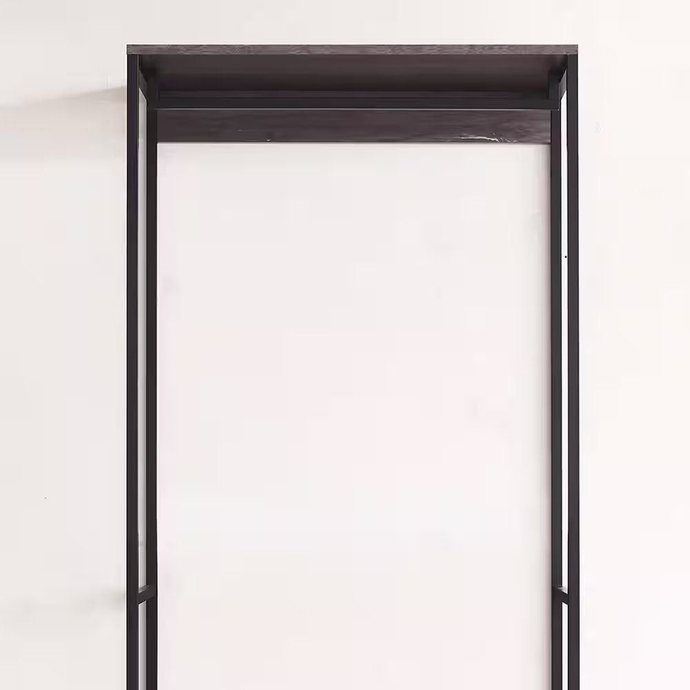 None Monica 32 in. W Rustic Gray Wood Closet System Walk-in Closet with 1-Drawer