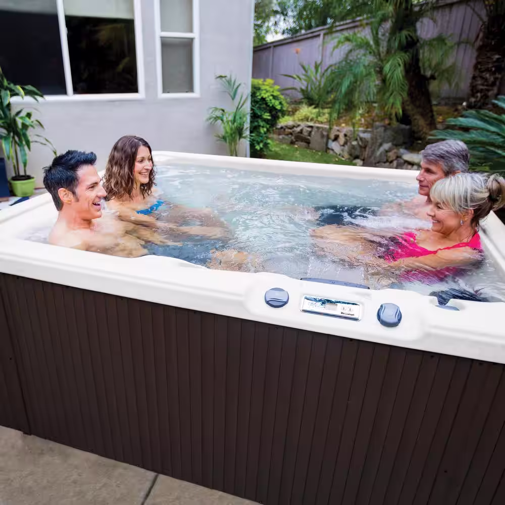 Lifesmart LS350 Plus 5-Person 28-Jet 110v Plug and Play Spa with Thermal Locking Cover