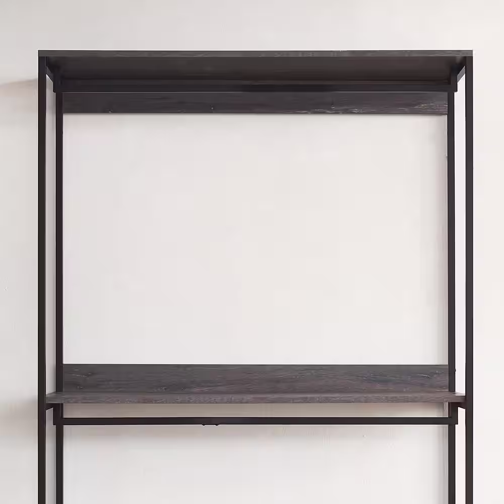 None Monica 47 in. W Rustic Gray Wood Closet System Walk-in Closet With 1-Shelf