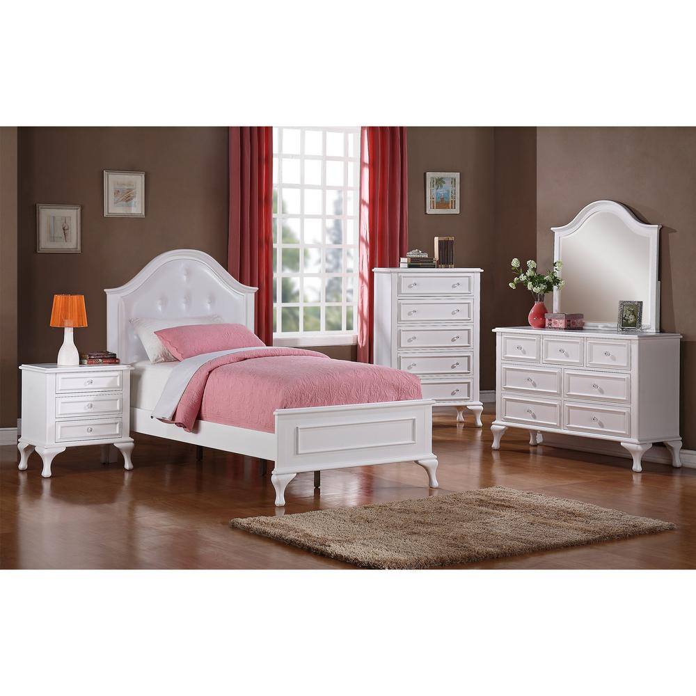 Picket House Furnishings Jenna White Full Panel Bed