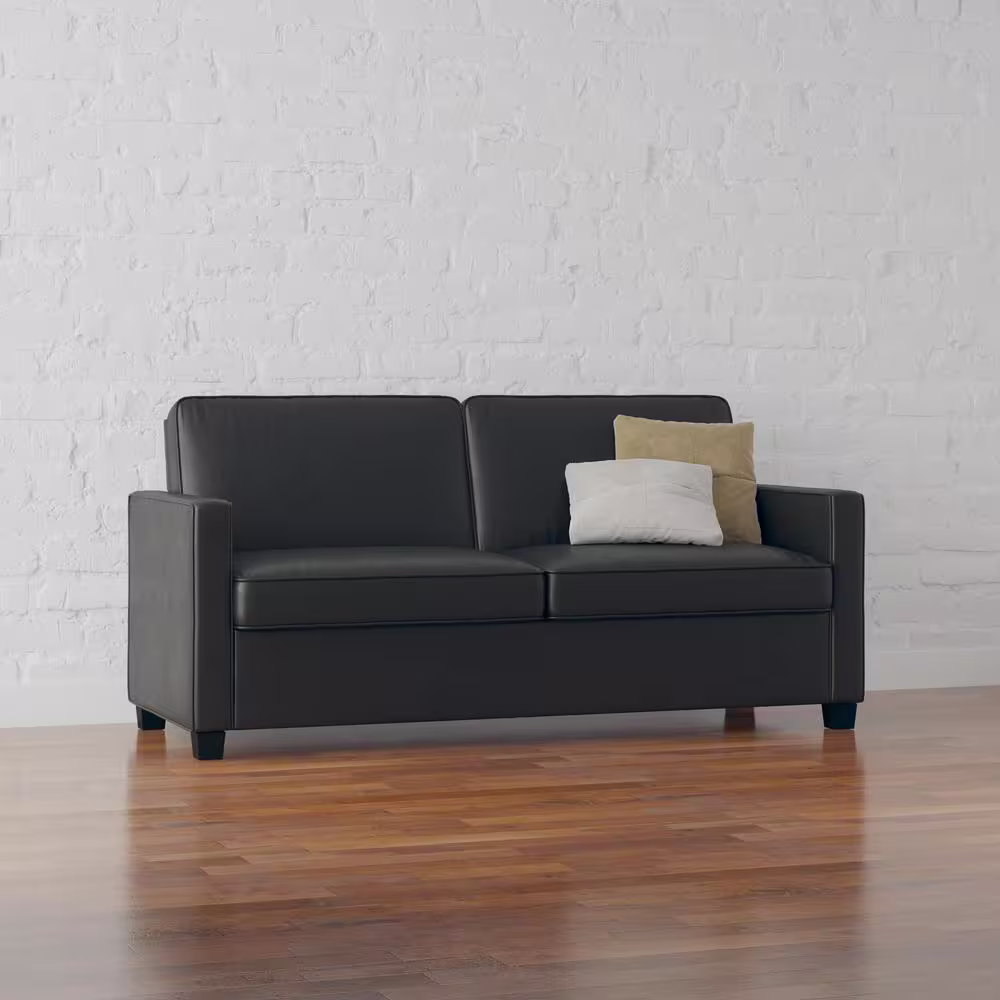 DHP Celeste 32.5 in. Gray Velvet Sleeper Queen Sofa