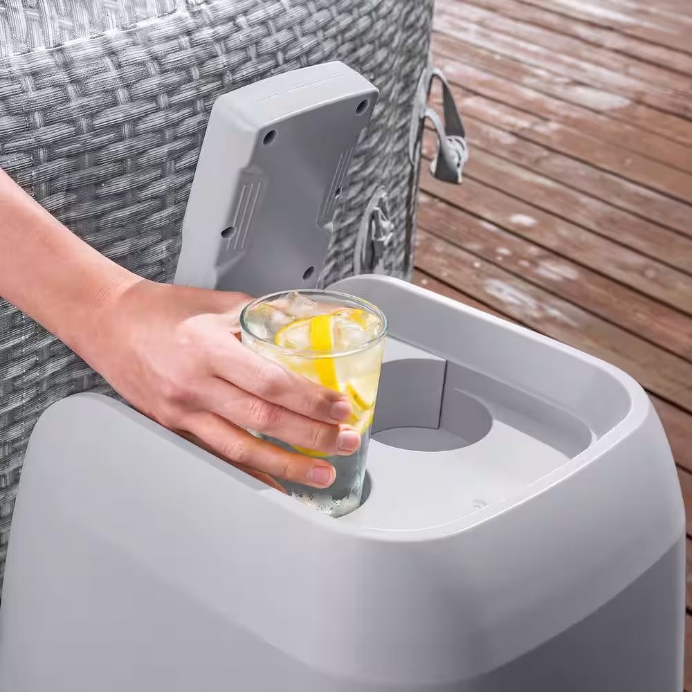 Coleman Sicily SaluSpa 7-Person 180-AirJet Inflatable Hot Tub Spa, Gray