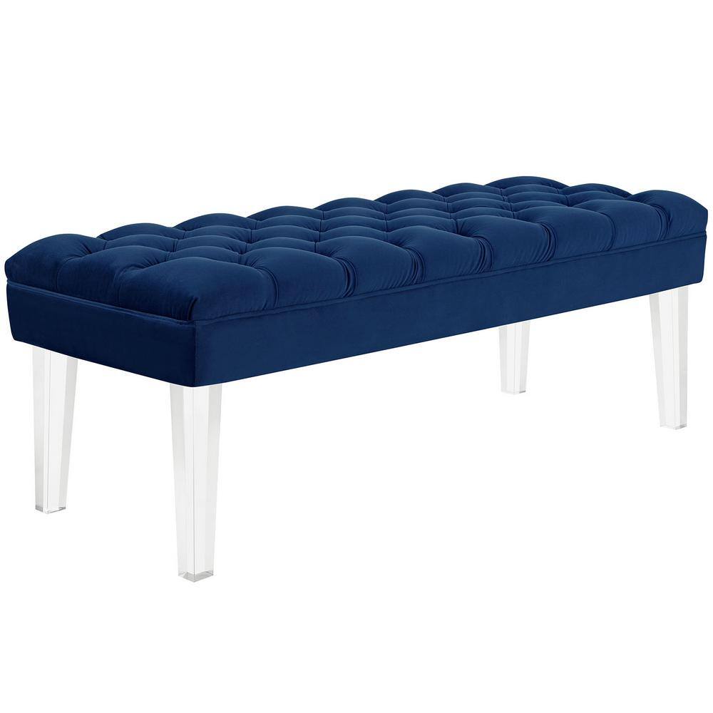 MODWAY Valet Navy Velvet Bench