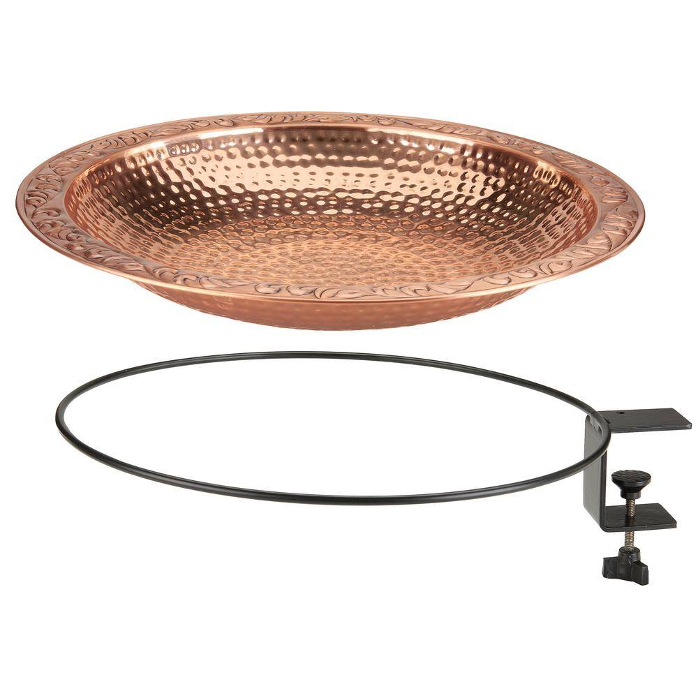 Good Directions 18 in. Pure Copper Deck Mount Birdbath