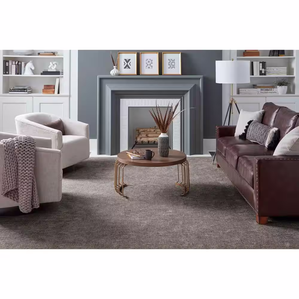 Home Decorators Collection Corry Sound  - Arctic Air - Gray 38 oz. Polyester Pattern Installed Carpet