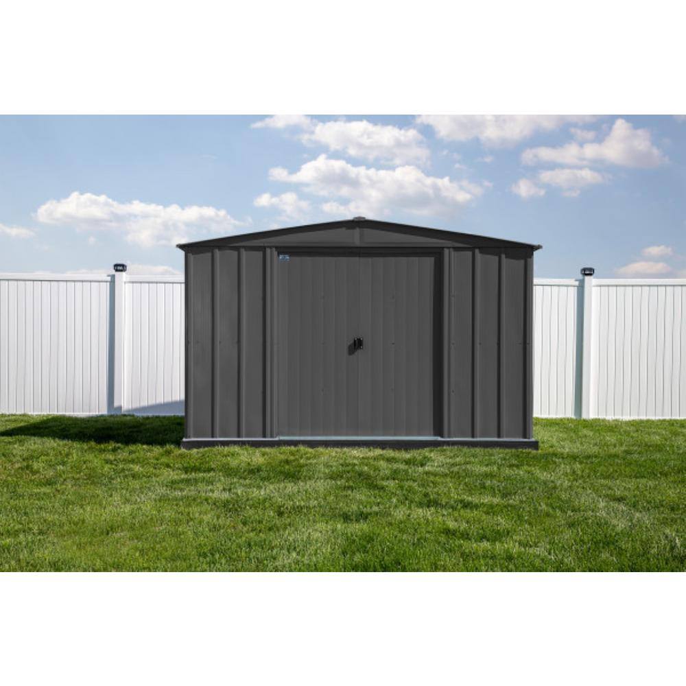 Arrow Classic 10 ft. W x 12 ft. D Charcoal Metal Shed, 115 sq. ft.