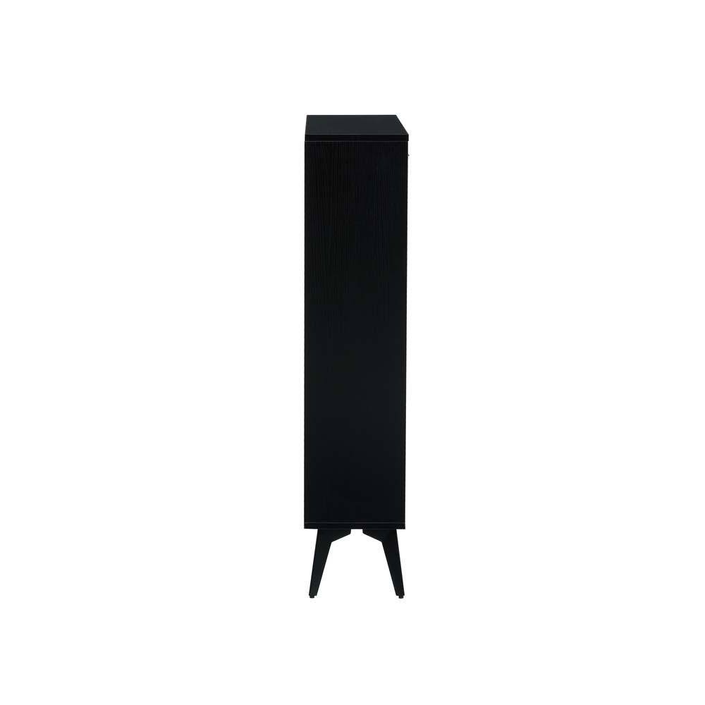 None 43.30 in. H x 31.49 in. W Black Wood Shoe Storage Cabinet