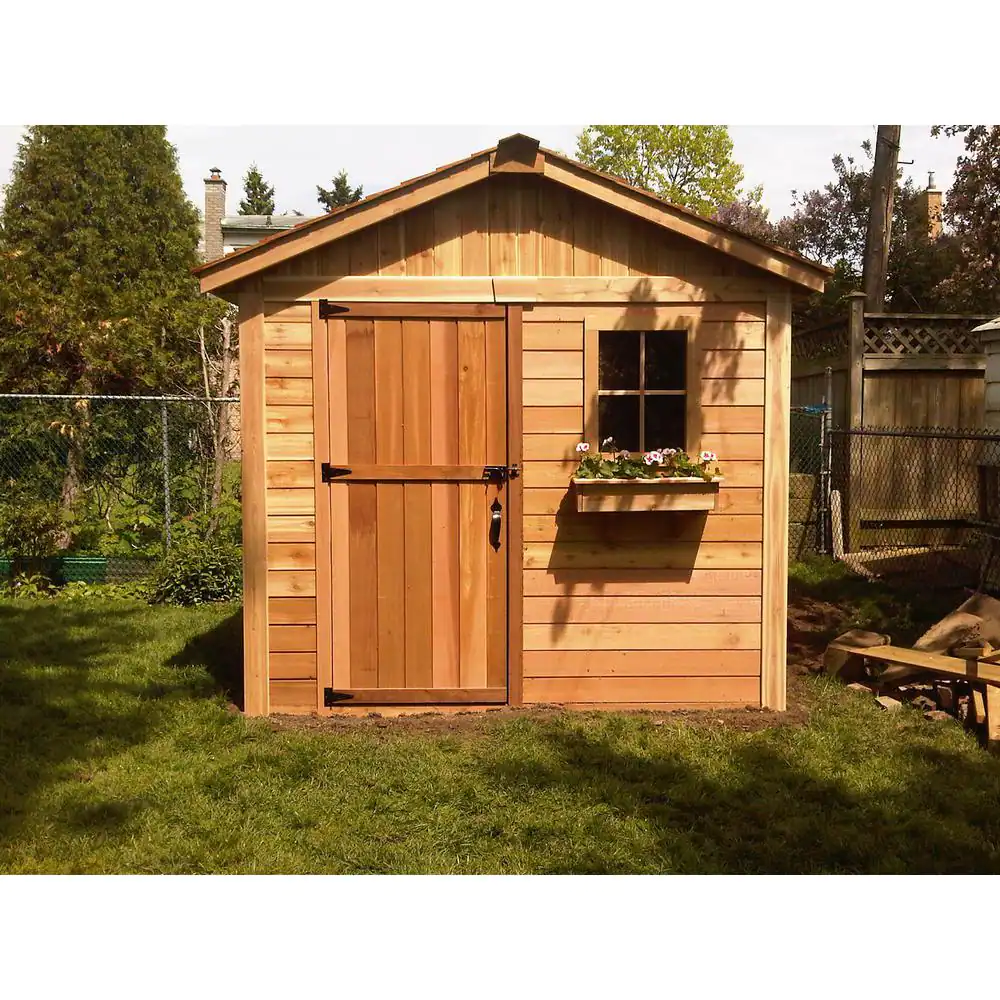 Outdoor Living Today 8 ft. x 8 ft. Western Red Cedar Gardener Shed