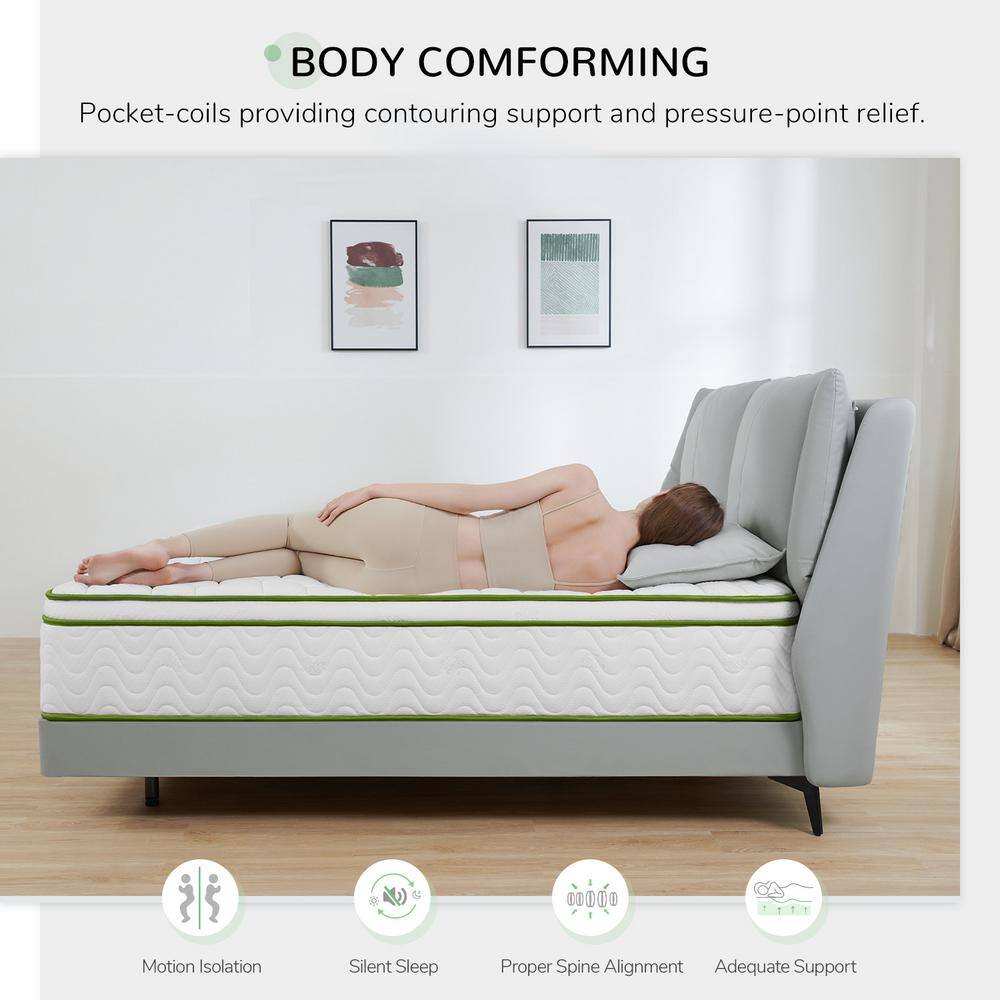 Novilla Queen Medium Hybrid 12 in. Mattress Bed-in-a-Box Mattresses