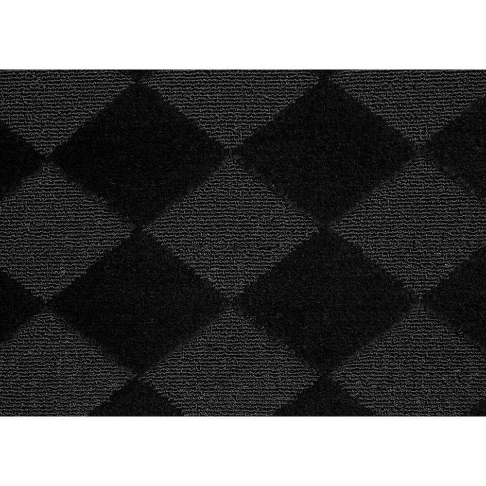 Garland Rug Diamond Black 3 ft. x 8 ft. Runner Rug