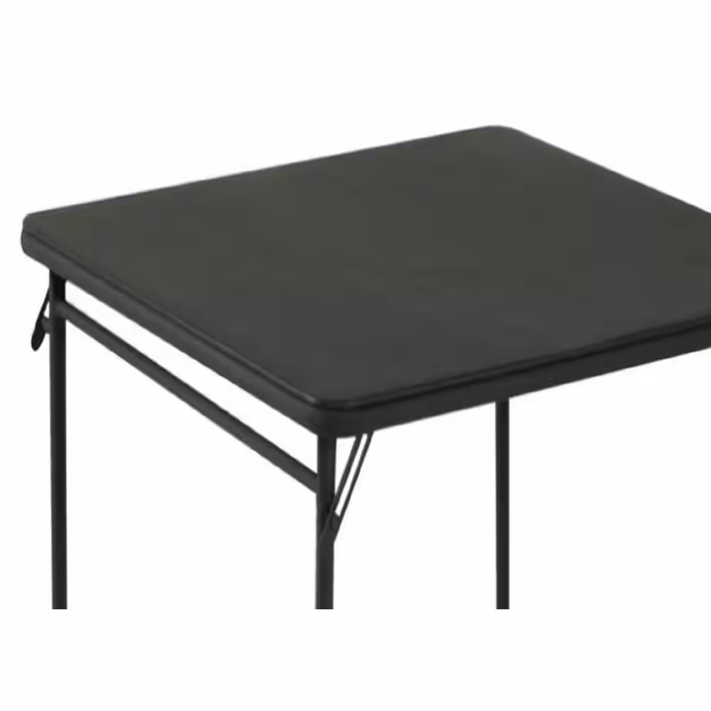 Cosco 34 in. Black Vinyl Top Folding Card Table