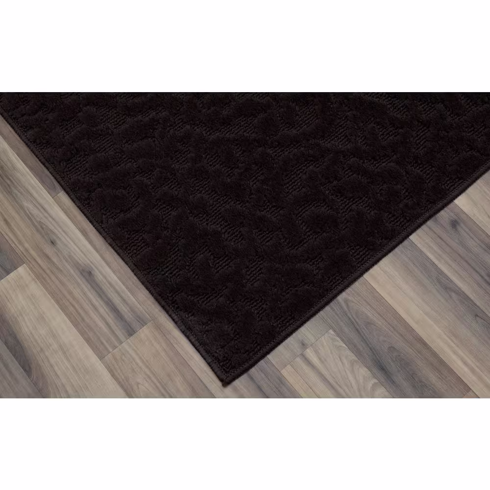 Garland Rug Ivy 2 Ft. x 8 Ft. Chocolate Runner Rug