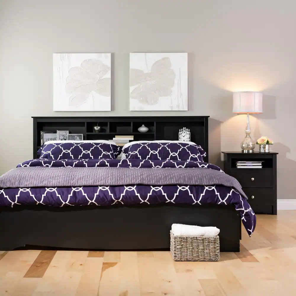 Prepac Sonoma Black King Headboard