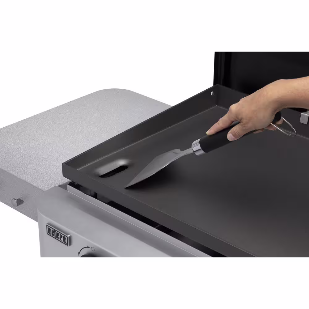 Weber 3 Burner Propane Gas Grill 28 in. Flat Top Griddle Combo with Griddle Essential Set